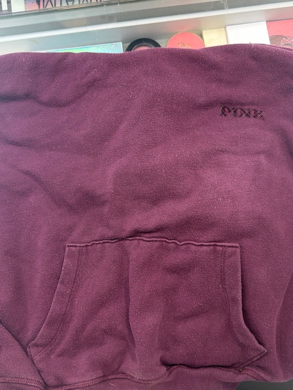PINK Victoria's Secret Maroon Kids Sweatpants with Front Pocket